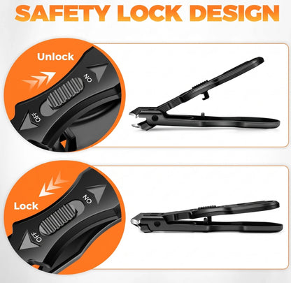 Nail Clippers for Men Thick Nails, Sharp Slanted Toenail Clippers for Seniors Ingrown Toenails with Safety Lock Wide Opening Long Handle | DRMODE