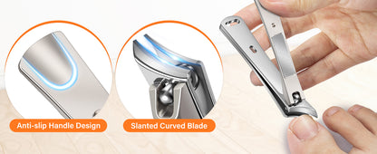HANGWENG Edgy Angled Finger Nail Cutters for Adult