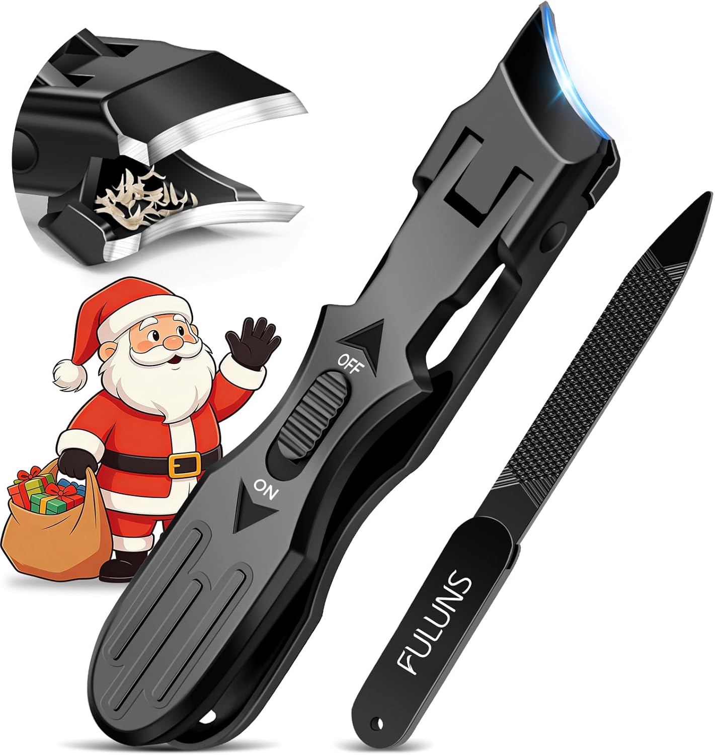Nail Clippers for Men Thick Nails, Sharp Slanted Toenail Clippers for Seniors Ingrown Toenails with Safety Lock Wide Opening Long Handle