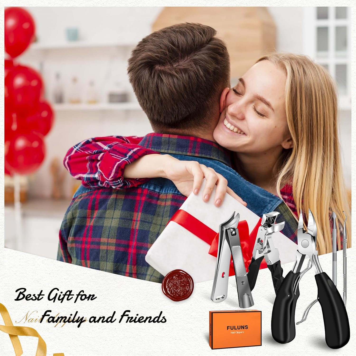 Toenail Clippers for Seniors Thick Toenails, Stocking Stuffers 2025 Christmas Gifts for Men Women Adults, Ingrown Toe Nail Clippers Heavy Duty Angled Large Nail Clippers Upgraded Slanted Nail Cutter