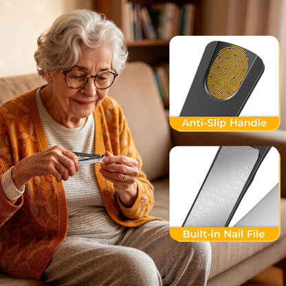 Professional Nail Clippers Set for Seniors - Heavy Duty Tools for Thick Nails | DRMODE