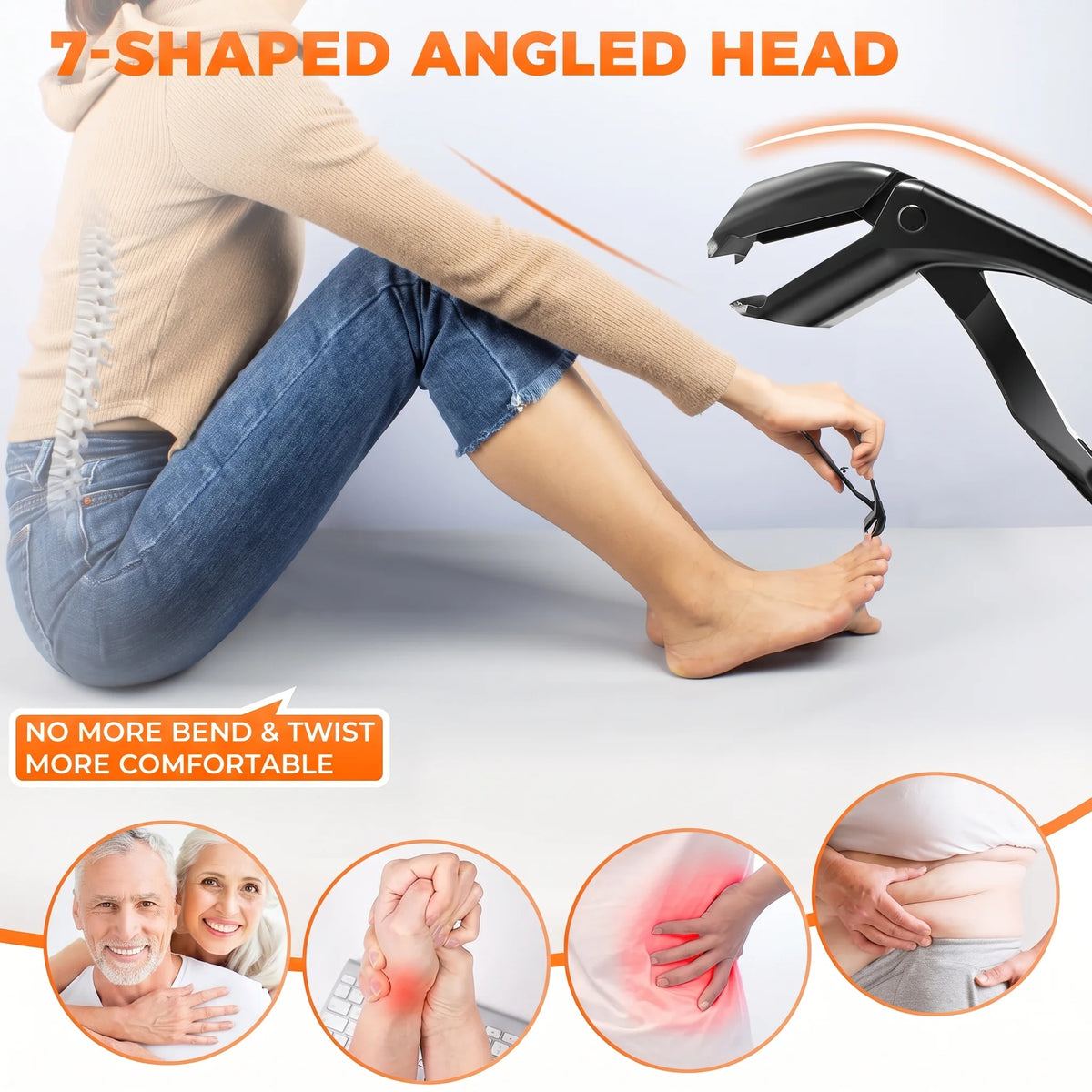 Long Handled Nail Clippers – Safe, Sharp & Easy to Use for Thick Nails | DRMODE Cobra 3